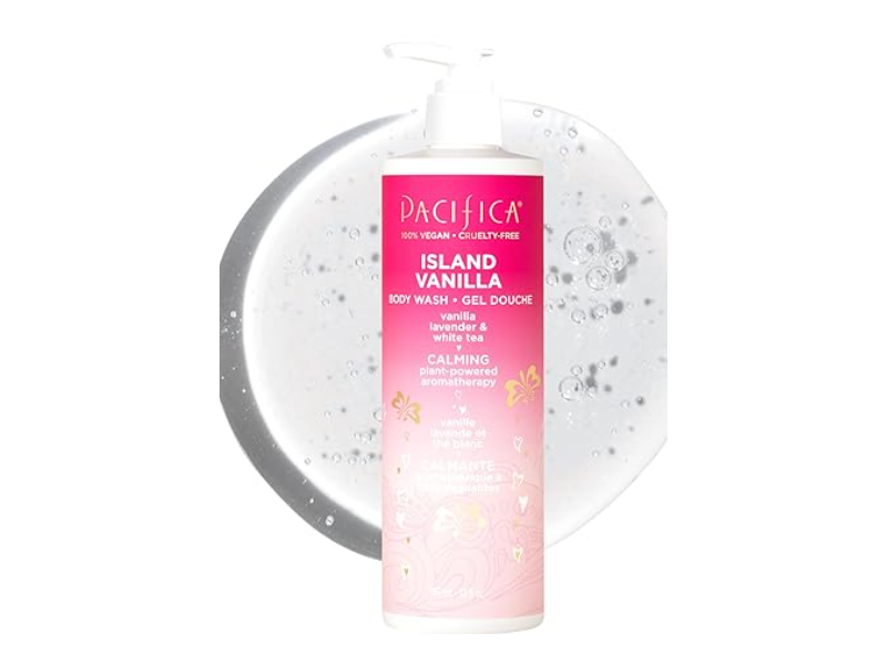 Pacifica Beauty Island Vanilla Body Wash, Vanilla , Lavender & White Tea, 12 fl oz/355 mL