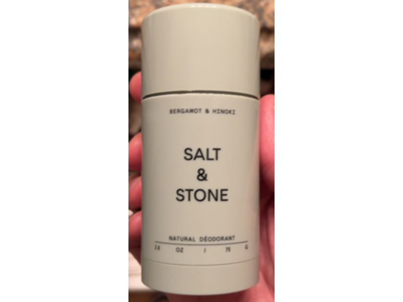 Salt & Stone Deodorant, Bergamot & Hinoki, 2.5 oz/75 g