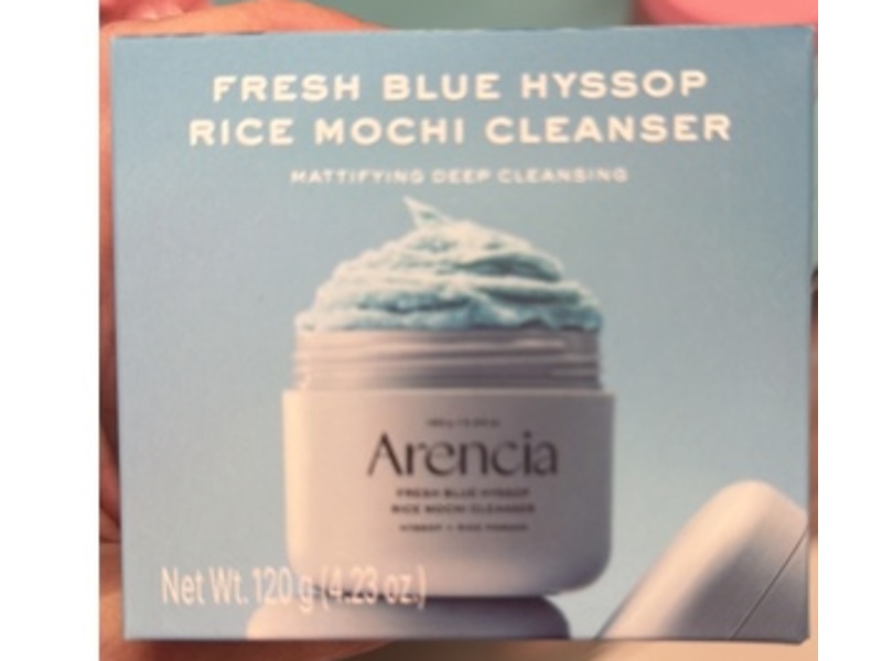 Arencia Fresh Rice Mochi Cleanser, Blue Hyssop, 4.23 oz/120 g