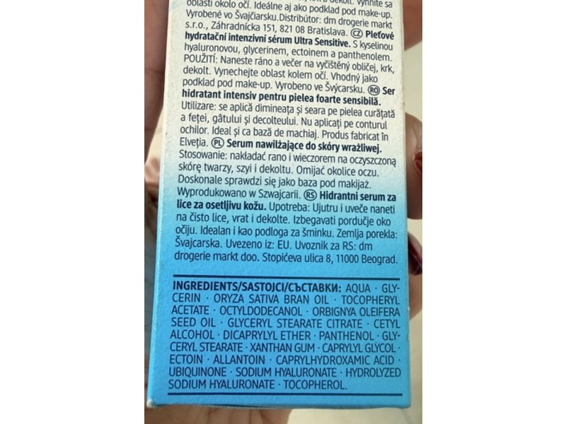 dm Balea Ultra Sensitive Intensive-Serum, Glycerin & Ectoin, 30 mL