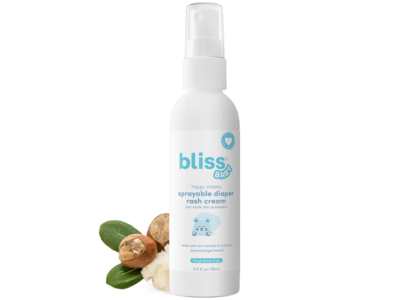 Bliss Baby Happy Cheeks Sprayable Diaper Rash Cream, Fragrance Free, 3 fl oz/89 mL