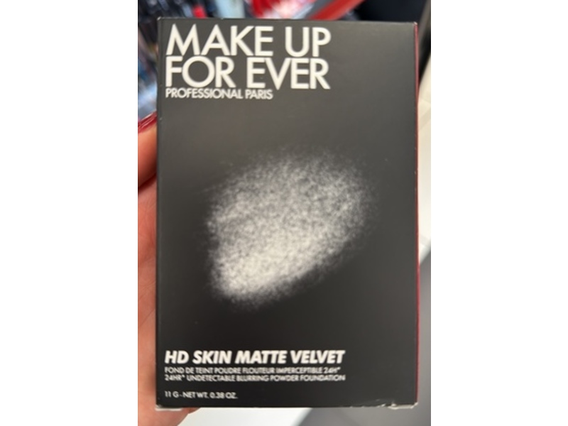 Make Up For Ever HD Skin Matte Velvet Undetectable Blurring Powder Foundation, 3N42 Amber, 0.38 oz/11 g