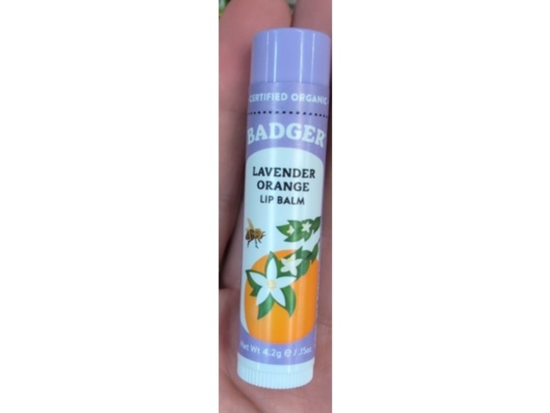 Badger Lip Balm, Lavender & Orange, 0.15 oz/4.2 g