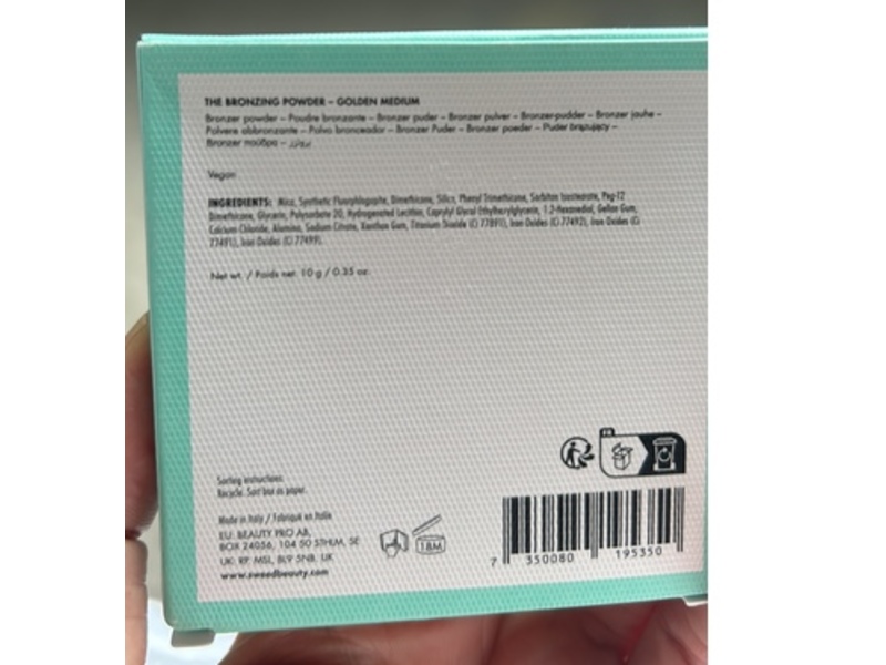 Sweed The Bronzing Powder, Golden Medium, 0.35 oz/10 g