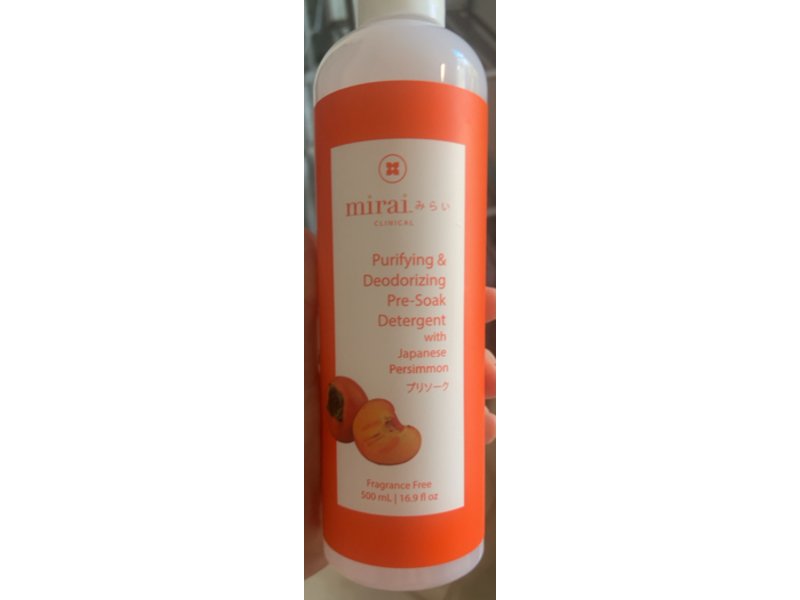 Mirai Clinical Purifying & Deodorizing Pre Soak Detergent, Japanese Persimmon, 16.9 fl oz/500 mL
