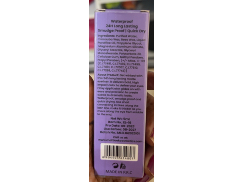 Mattlook Get Winked Matte Eyeliner, 5 mL