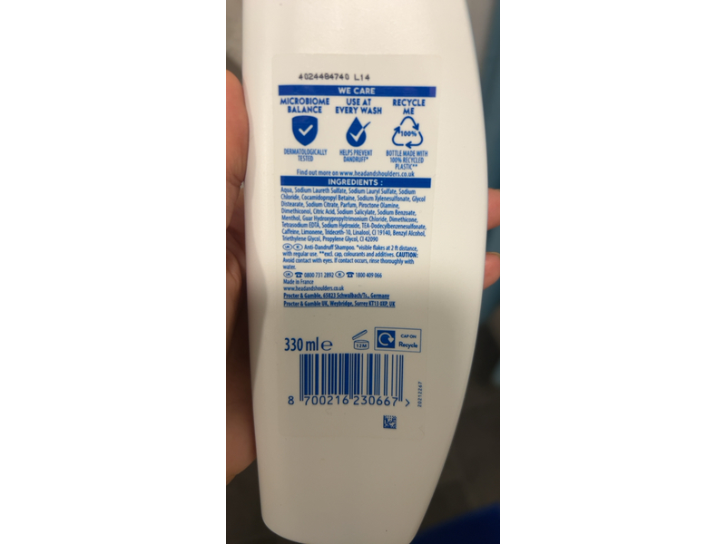 Head & Shoulders Men Anti-Dandruff Shampoo, 330 mL