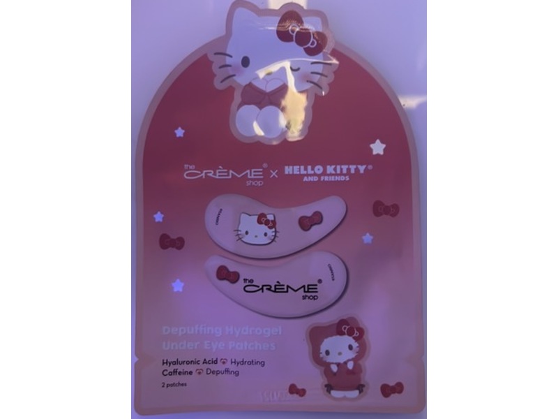 The Creme Shop x Hello Kitty Depuffing Hydrogel Under Eye Patches, Hyaluronic Acid & Caffeine, 2 Count