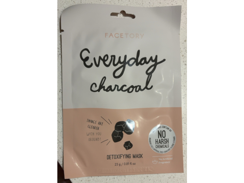 Facetory Everyday Detoxifying Mask, Charcoal, 0.81 fl oz/23 g