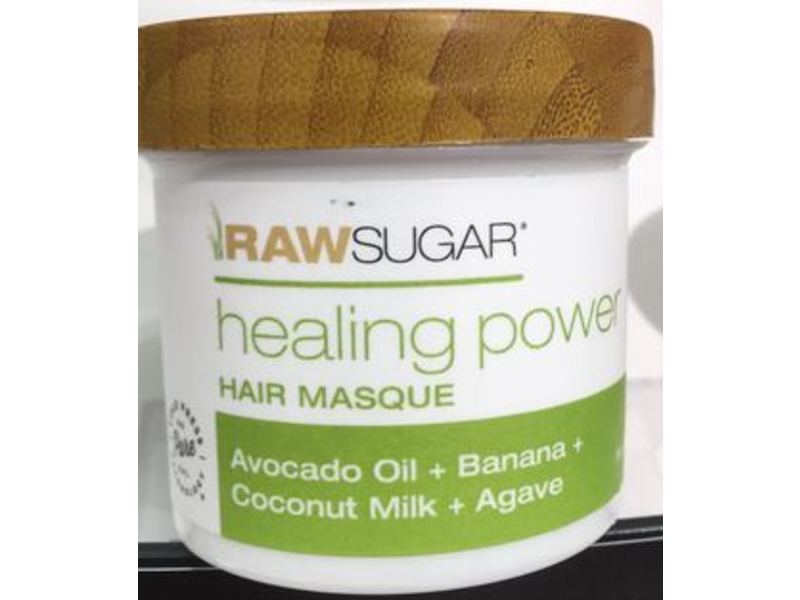 Raw Sugar Healing Power Hair Masque, Avocado Oil + Banana + Coconut Milk + Agave, 2.5 oz