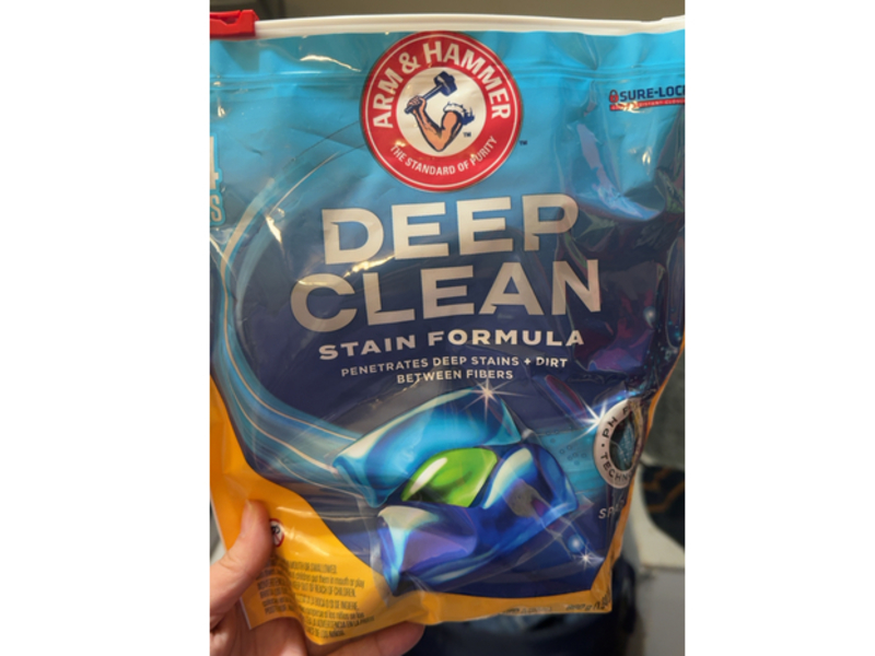 Arm & Hammer Deep Clean Stain Formula Laundry Detergent Power Paks, Sparkling Clean, 880 g, 44 Paks