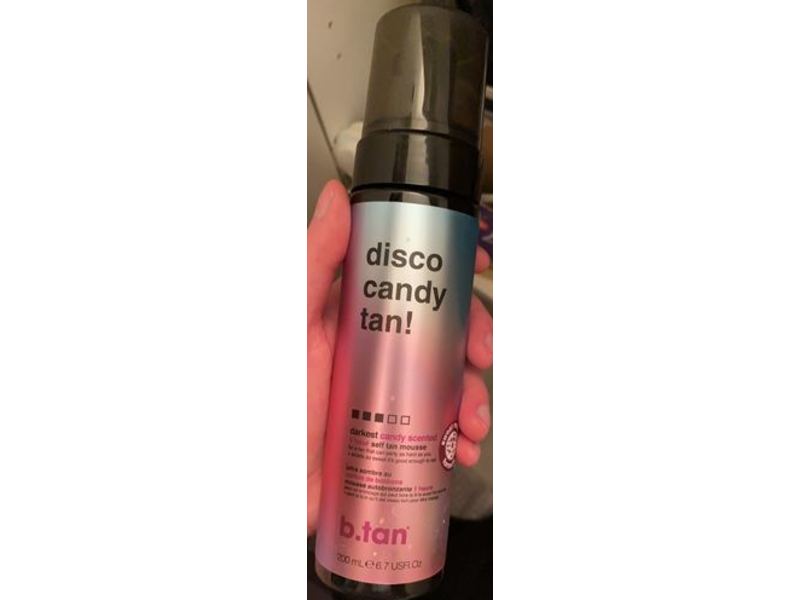 B.Tan Disco Candy Tan! Self Tan Mousse, Darkest Candy Scented, 6.7 fl oz/200 mL