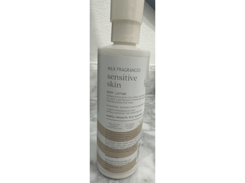 Bath & Body Works Milk Fragranced Sensitive Skin Body Lotion, Colloidal Oatmeal, 7.8 fl oz/230 mL