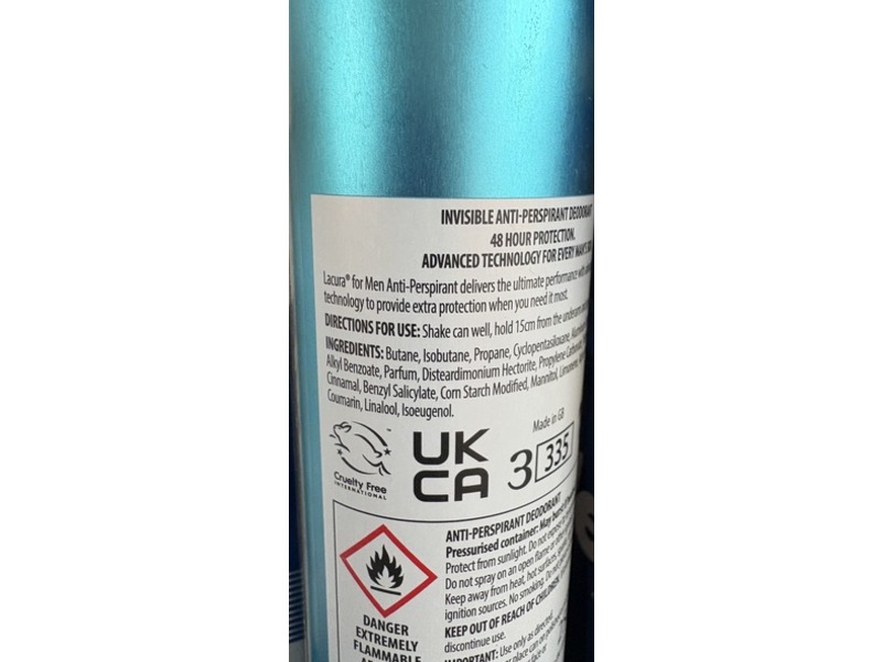 Lacura Men Invisible Anti-Perspirant Deodorant, 250 mL