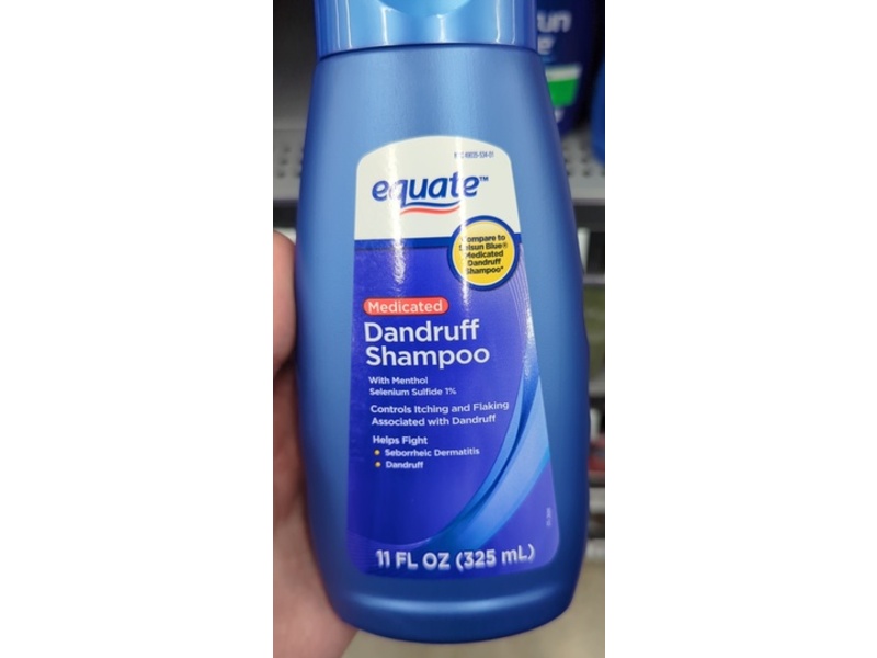 Equate Medicated Dandruff Shampoo, Menthol Selenium Sulfide 1%, 11 fl oz/325 mL