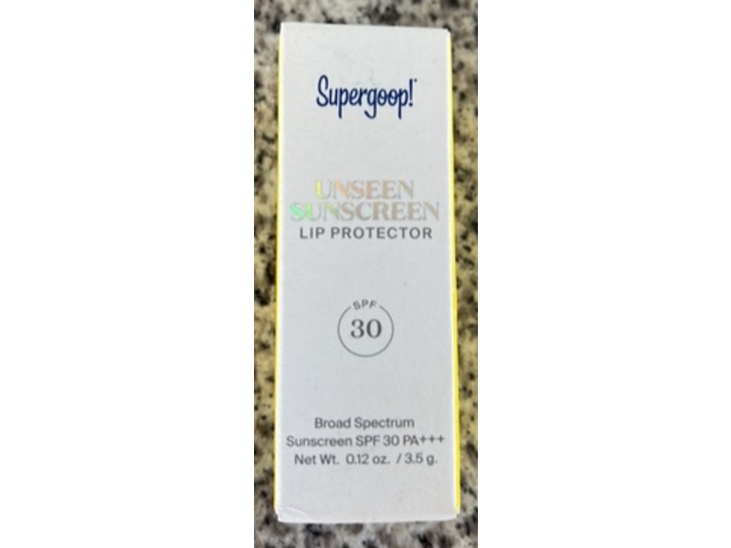 Supergoop! Unseen Lip Protector Sunscreen, SPF 30 PA+++, 0.12 oz/3.5 g