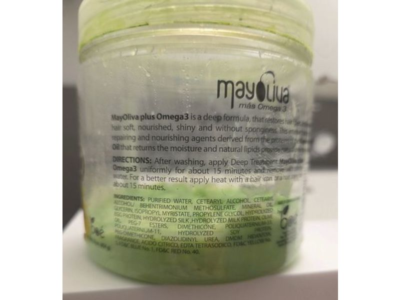 Boe Cosmetics Mayoliva Omega 3 Intensive Conditioning Treatment, 16 fl oz/454 g