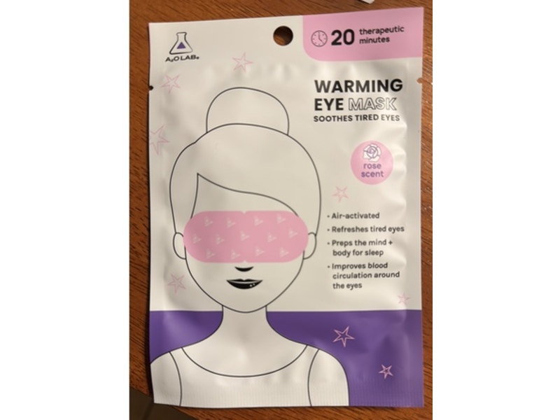 A2O Lab Warming Eye Mask, Rose Scent, 1 Count