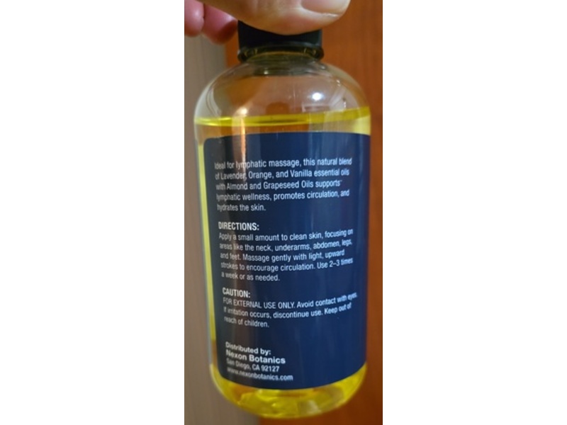 Nexon Botanics Lymphatic Massage Oil, 8 fl oz/237 mL