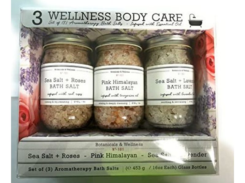 Home & Body 3 Wellness Body Salt Body Care, 16 oz/453 g