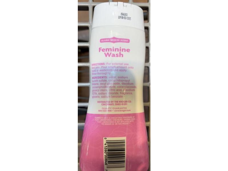 Kroger Feminine Wash, Island Breeze Scent, 15 fl oz/443 mL
