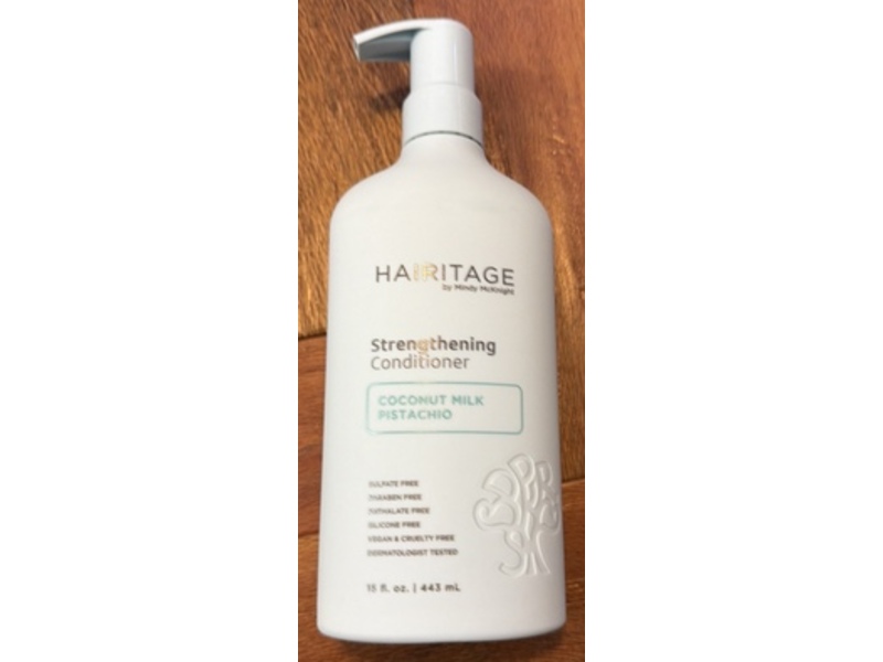 Hairitage By Mindy Mcknight Strengthening Conditioner, Coconut Milk Pistachio, 15 fl oz/443 mL