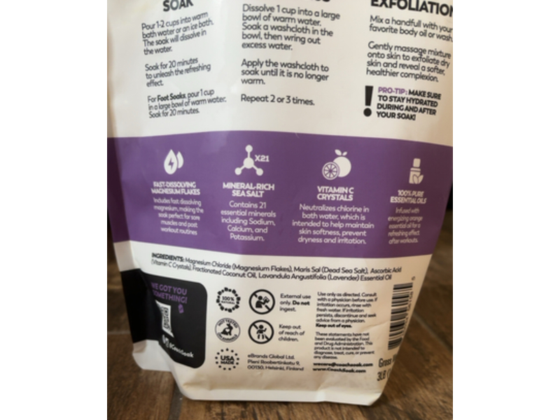 Coach Soak Recovery Bath Soak, Calming Lavender, 1.36 kg