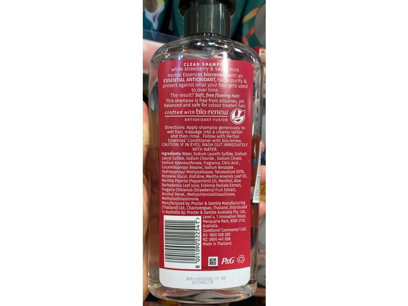 Herbal Essences Bio:Renew Clean Shampoo, White Strawberry & Sweet Mint , 400 mL