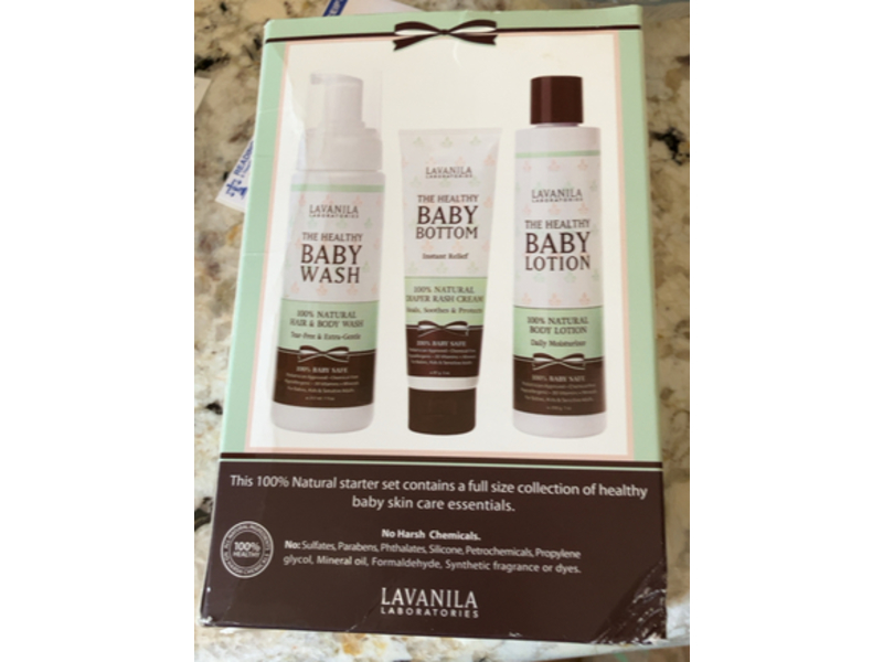 Lavanila The Healthy Baby Wash, Lotion & Bottom Cream Set