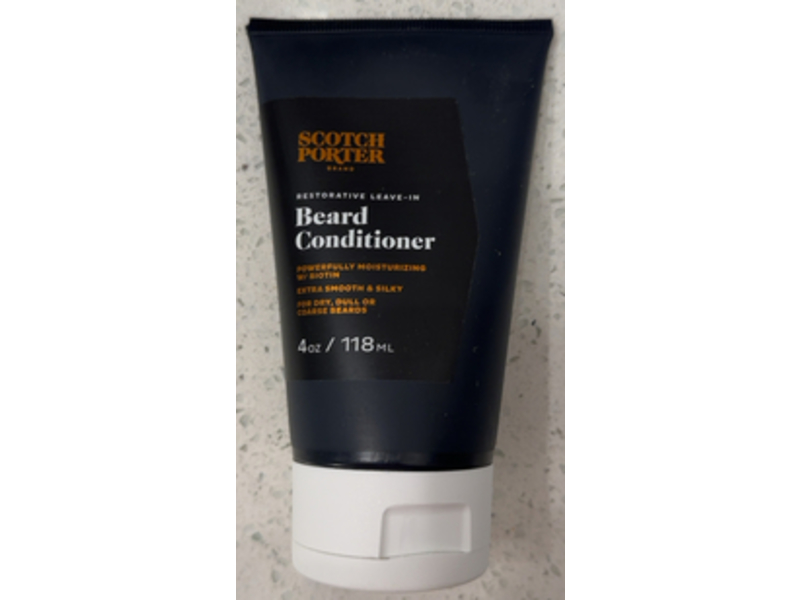 Scotch Porter Restorative Leave-In Beard Conditioner For Men, Smooth & Silky, 4 oz/118 mL