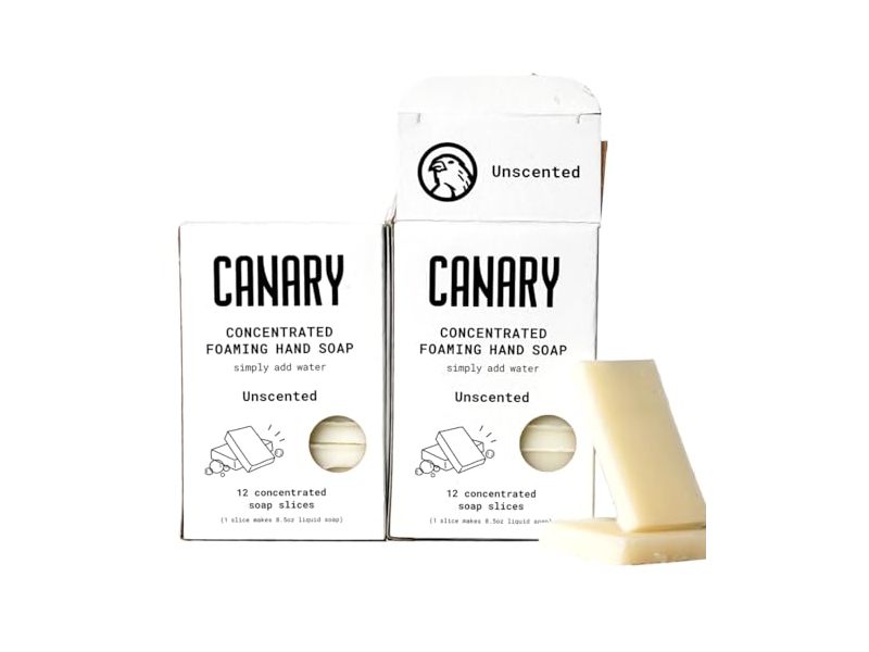 Canary Concentrated Foaming Hand Soap Bar, Unscented, 12 Count