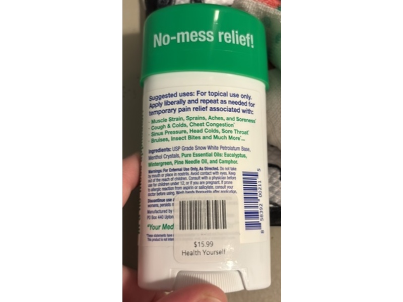 Unker's Therapeutic Rub Stick, 1.75 oz