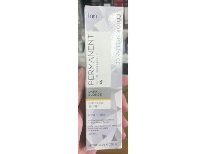 Ion Color Brilliance Permanent Cream Hair Color, 6N Dark Blonde, 2.05 oz/58.2 g