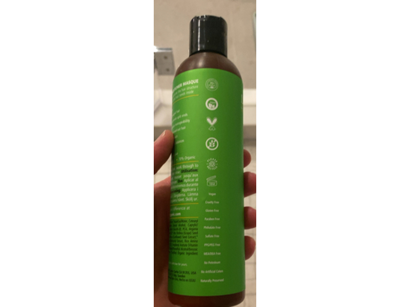 Derm Organic Deep Conditioner Masque, Argan Oil, 8 fl oz/236 mL