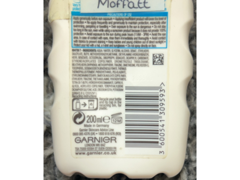 Garnier Ambre Solaire Kids Sensitive Spray, SPF 50+, 200 mL