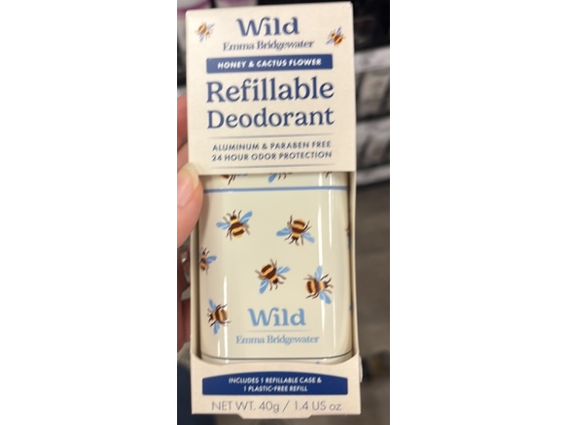 Wild Refillable Deodorant, Honey & Cactus Flower, 1.4 oz/40 g