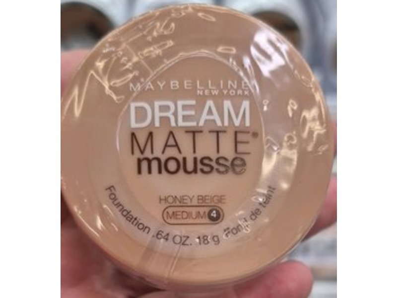 Maybelline New York Dream Matte Mousse Foundation, Medium 4 Honey Beige, 0.64 oz/18 g