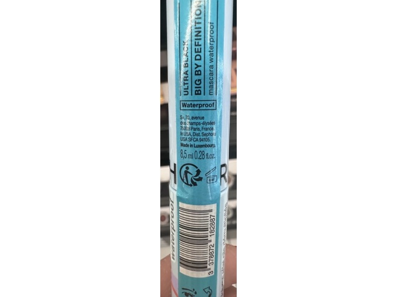 Sephora Big By Definition Waterproof Mascara, Ultra Black, 0.28 fl oz/8.5 mL