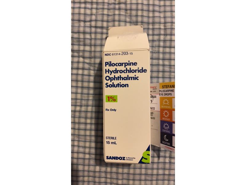 Pilocarpine Hydrochloride Ophthalmic Solution 1%, 15 mL, Sandoz (RX)