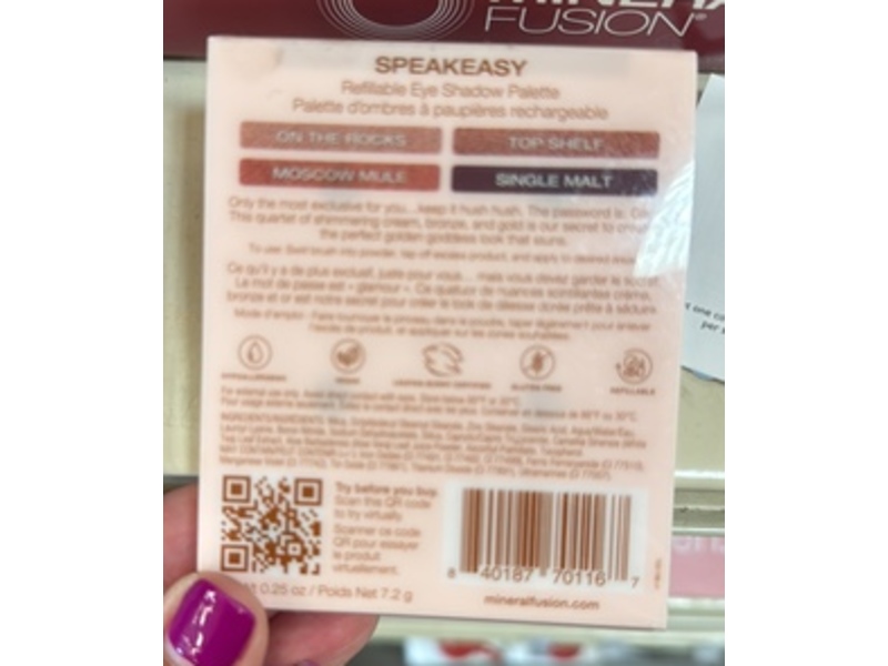 Mineral Fusion Eyeshadow Palette, Speakeasy, 0.25 oz/7.2 g