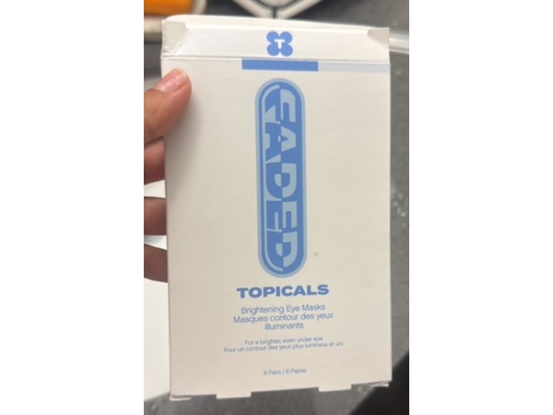 Topicals Faded Brightening Eye Masks, Icy, 6 Pairs, 12 Count