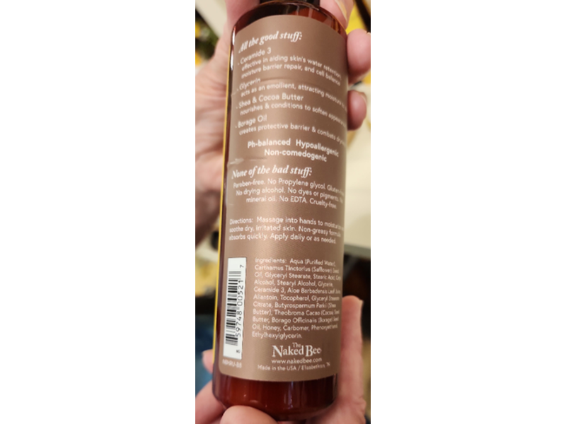 The Naked Bee Serious Hand Repair Cream, Ceramide 3, 8 fl oz/237 mL