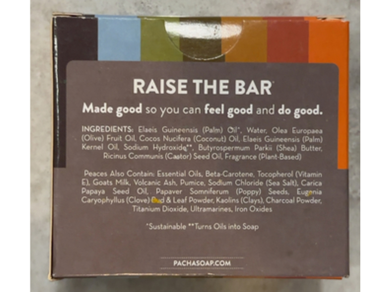 Pacha Soap Co. Pacha Peaces Bar Soap Variety Pack, Earthy Essentials Collection, 7 oz/198 g