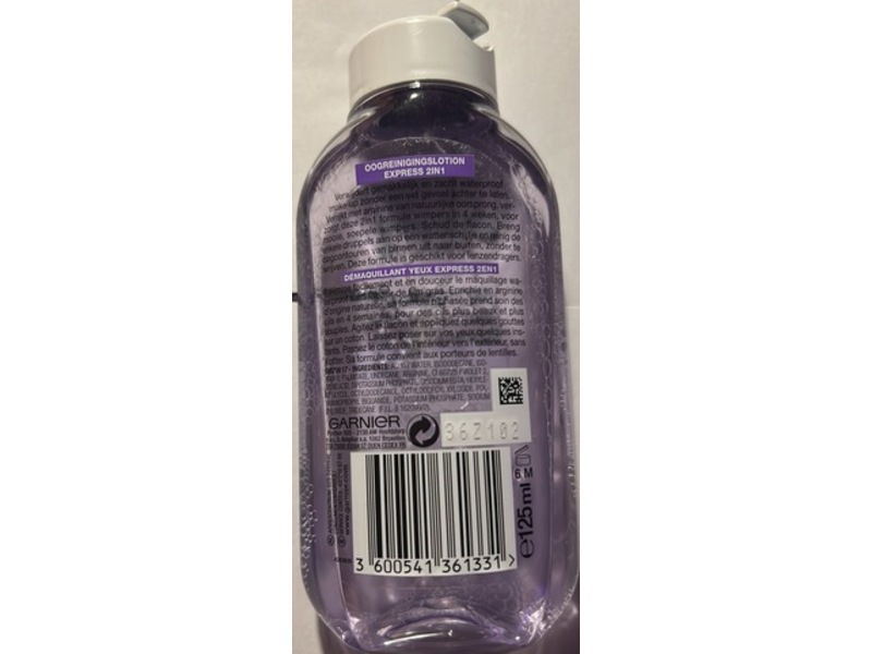 Garnier SkinActive Express 2-in-1 Eye Makeup Remover, 125 mL