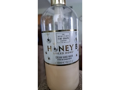 The Scottish Fine Soaps Company Ceam Hand Wash, Honey B Spiced Honey,16.9 fl oz/500 mL