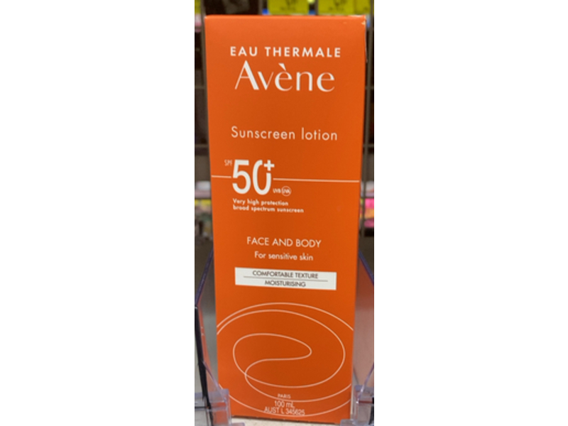 Avene Sunscreen Lotion, SPF 50 +, 100 mL