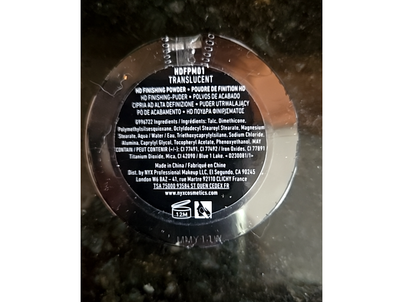 NYX Professional Makeup HD Finishing Powder, Translucent, 0.09 oz/2.8 g