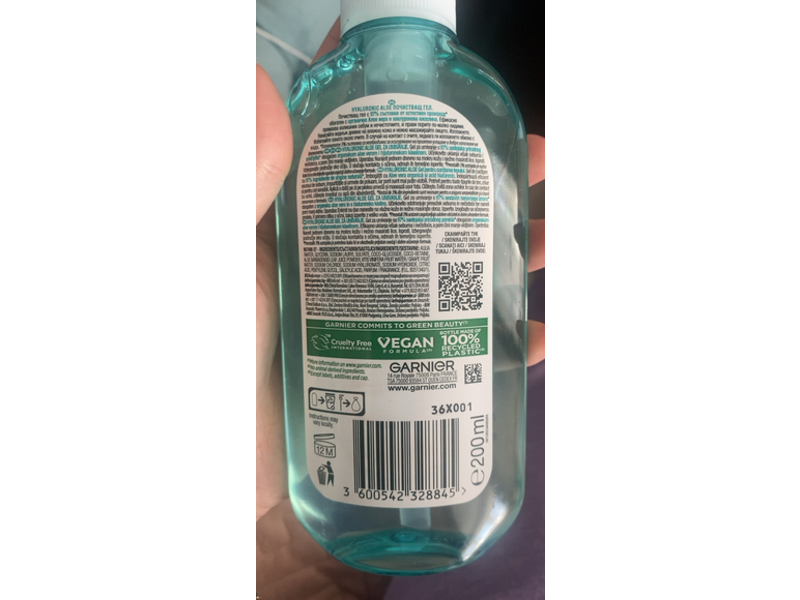 Garnier Skin Naturals Hyaluronic Aloe Gel-Wash, 200 mL