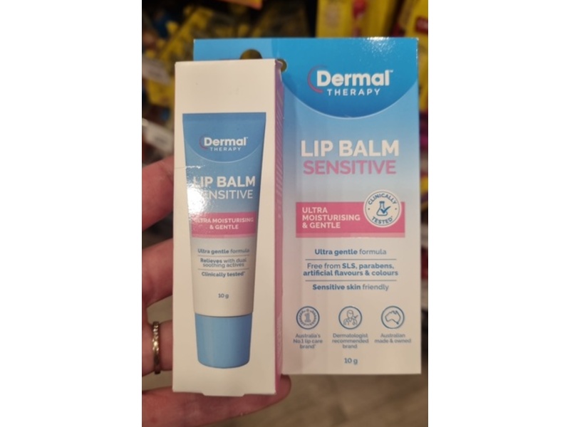Dermal Therapy Lip Balm Sensitive, Ultra Gentle Formula, 10 g