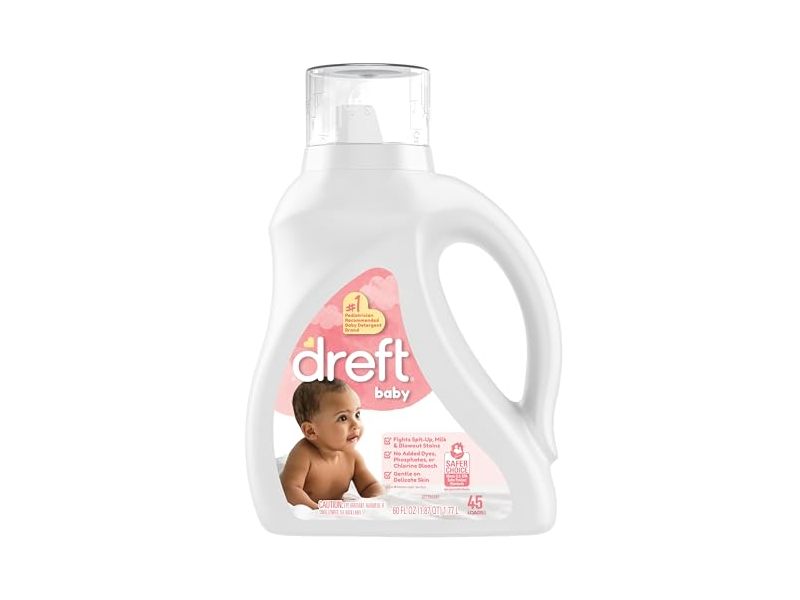 Dreft Baby Liquid Laundry Detergent, 45 loads, 60 fl oz/1.77 L